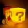 hopanrel Super Bros Question Block LampSquare LED Night Light with USB CableTable Lamp with Play Game Coin Sound EffectBedside Lamp Decor Toy Gift for Boy Girls