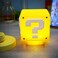 Rehenbsem Super Bro Question Block Night LightQuestion Mark Block Decorate Table Lamp with USB Power Cable Yellow LED Night Lamp Box with Games Gold Coin Sound Effects Party Gift