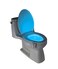Wally's LightBowl LightBowl Toilet LED Nightlight By Wallys Motion Activated Fits Any Toilet 8 Colors in One Light