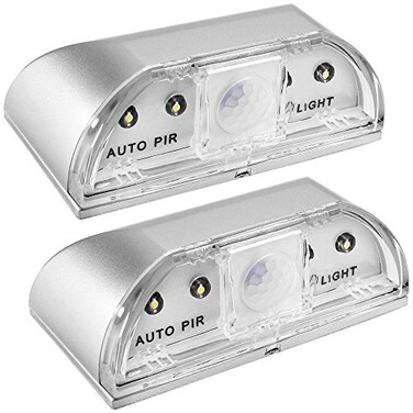 SENHAI 2 Pack Keyhole Light Infrared IR Wireless Door Lock Lamp Auto Sensor Motion Detector 4 LED Bulbs