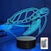 CooPark Lampeez Kids 3D Turtle Night Light Optical Illusion Lamp with 16 Colors Remote Control Changing Birthday Xmas Valentines Day Gift Idea for Boys and Girls