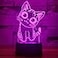 i-CHONY iCHONY Cat Night Light Cat Gifts 3D Optical Illusion Lamp 7 Colors
