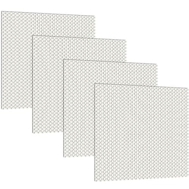 Frienda 4 Pcs Fluorescent Light Covers Replacement Flat Clear Prismatic Acrylic Ceiling Light Cover Panels2375 x 2375 x 01