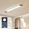 Naroume 4Ft Modern Smart LED Linear Ceiling Lights Dimmable LED Ceiling Lamp with Remote Control65W MetalAcrylic Flush Mount Ceiling Lighting Fixtures for Kitchen Living Room Kitchen Dining Room 48