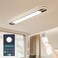 Naroume 4Ft Modern Smart LED Linear Ceiling Lights Dimmable LED Ceiling Lamp with Remote Control65W MetalAcrylic Flush Mount Ceiling Lighting Fixtures for Kitchen Living Room Kitchen Dining Room 48