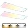 AIKVSXER 2PACK 1x4 LED Flat Panel Light Surface Mount LED Ceiling Light 5500LM 50W TRIAC 10100 Dimmable 300040005000k Selectable 120V Kitchen Ceiling Light Fixtures for GarageLaundry White