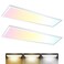 AIKVSXER 2PACK 1x4 LED Flat Panel Light Surface Mount LED Ceiling Light 5500LM 50W TRIAC 10100 Dimmable 300040005000k Selectable 120V Kitchen Ceiling Light Fixtures for GarageLaundry White