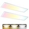 AIKVSXER 2PACK 1x4 LED Flat Panel Light Surface Mount LED Ceiling Light 5500LM 50W TRIAC 10100 Dimmable 300040005000k Selectable 120V Kitchen Ceiling Light Fixtures for GarageLaundry White