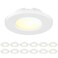 JULLISON 4 Inch LED Mini Surface Mount Light Recessed Trim Small Flush Mount Ceiling Light for Hallway Bathroom Kitchen 120V 60W Replacement 5CCT Selectable ETL Wet Rated White12 Packs