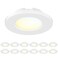 JULLISON 4 Inch LED Mini Surface Mount Light Recessed Trim Small Flush Mount Ceiling Light for Hallway Bathroom Kitchen 120V 60W Replacement 5CCT Selectable ETL Wet Rated White12 Packs