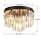 AGV LIGHTING Crystal Ceiling Light Fixture Modern Semi Flush Ceiling Light D12 x H8 E12 Base 3Lights Black Finish