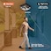 CALOKES Outdoor Flush Mount Motion Sensor Ceiling Light Timeless Industrial Design with Seeded Clear Glass for Your Porch Driveway Covered Patio Farmhouse and Entryway
