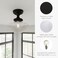 Design House VintageInspired Schoolhouse SemiFlush Mount Ceiling Light 9 in x 9 in x 10 in Matte Black Clear Seeded Glass Shade 587444