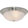 DESIGNERS FOUNTAIN Reedley 2Lights Flush Mount Ceiling Light 11 Inch Lighting Fixture for Kitchen Bedroom Bathroom and Hallway White Alabaster Glass Satin Platinum 1257SSPAL