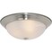 DESIGNERS FOUNTAIN Reedley 2Lights Flush Mount Ceiling Light 11 Inch Lighting Fixture for Kitchen Bedroom Bathroom and Hallway White Alabaster Glass Satin Platinum 1257SSPAL