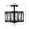 Giiland Modern Crystal Semi Flush Mount Ceiling Light Black Close to Ceiling Light Fixtures3Light Ceiling Light for Dining Room Bedroom Kitchen Island Hallway Entryway