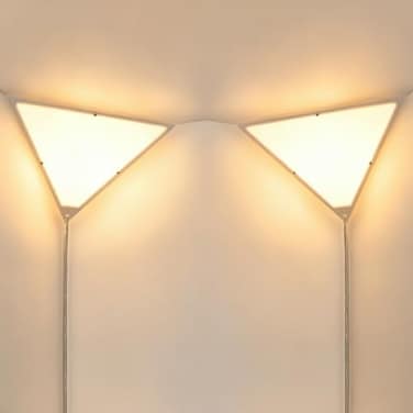haultop Corner Light with Switch Ceiling Corner Lights for Living Room Plug in Ceiling Light for Dark Area Lamp for Bedroom Kids Room Triangle Shape White Acrylic 2 Pack