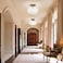 OYKYOHEI Semi Flush Mount Ceiling Light Globe Glass Ceiling Light Fixture Antique Bronze Modern Lighting for Hallway Bedroom Entryway Kitchen Porch Bulb Not Included