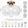OYKYOHEI Semi Flush Mount Ceiling Light Globe Glass Ceiling Light Fixture Antique Bronze Modern Lighting for Hallway Bedroom Entryway Kitchen Porch Bulb Not Included