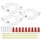 PATIKIL 125mm 492 Universal Light Fixture Mounting Bracket Kit 3 Set Round Ceiling Light Plate with Screws for Wall Ceiling Pendant Chandelier