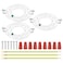 PATIKIL 125mm 492 Universal Light Fixture Mounting Bracket Kit 3 Set Round Ceiling Light Plate with Screws for Wall Ceiling Pendant Chandelier