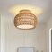 Luafac Rattan Ceiling Light Fixture3 Style Options Boho Flush Mount Ceiling Lights HandWoven Rattan ChandelierMini Bohemian Wicker Light Fixtures Farmhouse Light Fixture for Bedroom Hallway Entryway