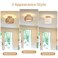 Luafac Rattan Ceiling Light Fixture3 Style Options Boho Flush Mount Ceiling Lights HandWoven Rattan ChandelierMini Bohemian Wicker Light Fixtures Farmhouse Light Fixture for Bedroom Hallway Entryway