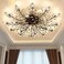 Ridiss Crystal Ceiling Light FixtureSemi Flush Mount ChandeliersCrystal Leaf Ceiling Light Chandeliers for Dining RoomLiving RoomBedroom