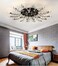 Ridiss Crystal Ceiling Light FixtureSemi Flush Mount ChandeliersCrystal Leaf Ceiling Light Chandeliers for Dining RoomLiving RoomBedroom