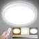 Unicozin Dimmable Ceiling Light with Remote Control Wired 87Inch 18W 3000K6000K Light Color Adjustable Round LED Flush Mount Ceiling Lamp White Flat Panel Lights for Dining Room Bedroom Kitchen