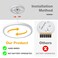 Unicozin Dimmable Ceiling Light with Remote Control Wired 87Inch 18W 3000K6000K Light Color Adjustable Round LED Flush Mount Ceiling Lamp White Flat Panel Lights for Dining Room Bedroom Kitchen