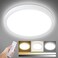 Unicozin Dimmable Ceiling Light with Remote Control Wired 87Inch 18W 3000K6000K Light Color Adjustable Round LED Flush Mount Ceiling Lamp White Flat Panel Lights for Dining Room Bedroom Kitchen