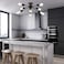 VINLUZ 8 Light Sputnik Chandelier Black Mid Century Modern Ceiling Light Industrial Pendant Lighting for Kitchen Dining Room Living Room