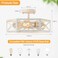 XSDeTu 3Light Flush Mount Ceiling Light Fixture Modern Close to Ceiling Light with White Metal Hexagon Cage Farmhouse Ceiling Light for Bedroom Hallway Entry Foyer Kitchen