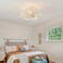 XSDeTu 3Light Flush Mount Ceiling Light Fixture Modern Close to Ceiling Light with White Metal Hexagon Cage Farmhouse Ceiling Light for Bedroom Hallway Entry Foyer Kitchen