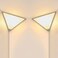 Zlierop Corner Lights for Living Room 2 Pack Corner Light with Switch Plug in Ceiling Light with Acrylic White Shade Modern Triangle Lights for Wall Corner Lights for Bedroom Office Apartments