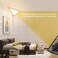 Zlierop Corner Lights for Living Room 2 Pack Corner Light with Switch Plug in Ceiling Light with Acrylic White Shade Modern Triangle Lights for Wall Corner Lights for Bedroom Office Apartments