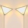 Zlierop Corner Lights for Living Room 2 Pack Corner Light with Switch Plug in Ceiling Light with Acrylic White Shade Modern Triangle Lights for Wall Corner Lights for Bedroom Office Apartments