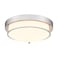 Cargifak Close to Ceiling Light Fixtures Bushed Nickel Farmhouse Ceiling Light with 2 Light for Laundry Kitchen Bedroom Bathroom 4822BN