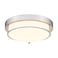 Cargifak Close to Ceiling Light Fixtures Bushed Nickel Farmhouse Ceiling Light with 2 Light for Laundry Kitchen Bedroom Bathroom 4822BN