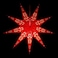 Yepsio YEPSIO Lantern Lampshade 9 Pointed Paper Star Light Shades Large 60cm Star Hanging Decorations for Christmas Wedding Home Decoration Birthday Party Red Black