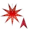 Yepsio YEPSIO Lantern Lampshade 9 Pointed Paper Star Light Shades Large 60cm Star Hanging Decorations for Christmas Wedding Home Decoration Birthday Party Red Black
