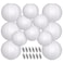 YUNXUAN Paper Lanterns Decorative White Hanging Round Chinese Lanterns with Lights for Wedding Anniversary Birthday Party 12 LED Light Pack of 12
