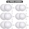 YUNXUAN Paper Lanterns Decorative White Hanging Round Chinese Lanterns with Lights for Wedding Anniversary Birthday Party 12 LED Light Pack of 12