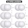 YUNXUAN Paper Lanterns Decorative White Hanging Round Chinese Lanterns with Lights for Wedding Anniversary Birthday Party 12 LED Light Pack of 12