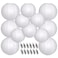 YUNXUAN Paper Lanterns Decorative White Hanging Round Chinese Lanterns with Lights for Wedding Anniversary Birthday Party 12 LED Light Pack of 12