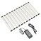 EShine Hand Wave Activated Under Cabinet LED Lighting Kit Dimmable 12Pack 12 in Touchless Dimming Control Black Under Counter Lights for Kitchen Garage Office Desk Warm White 3000K