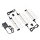 EShine Hand Wave Activated Under Cabinet LED Lighting Kit Dimmable 3Pack 7 in Touchless Dimming Control Black Under Counter Lights for Kitchen Garage Office Shelf Warm White 3000K