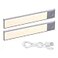 PureOptics LED Rechargeable Under Cabinet Lighting Motion Sensor OnOff Warm White LED StickOn Install for Kitchen Closets 2 Bars