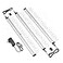 EShine Hand Wave Activated Under Cabinet LED Lighting Kit Dimmable 3Pack 20 in Touchless Dimming Control Black Under Counter Lights for Kitchen Garage Office Desk Cool White 6000K